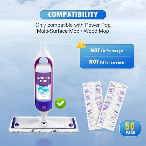 Bisenkud Cleaning Pads for Swiffer Power Mop 50 Pack 20 Thicker 1
