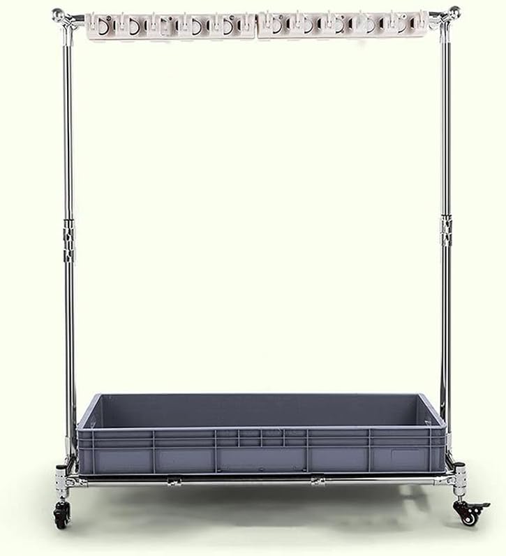 Stainless Steel Broom Mop Holder with 24 Hooks