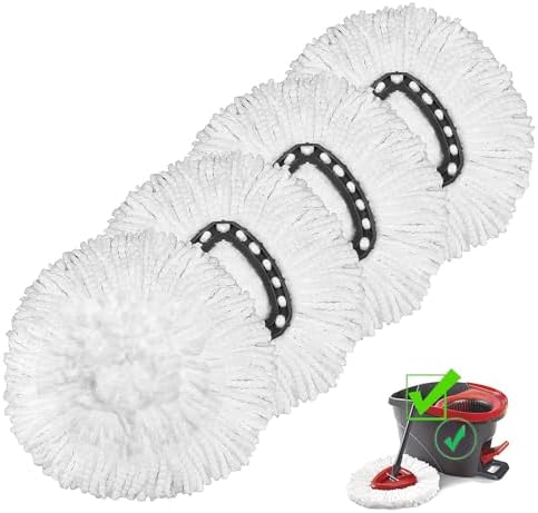 HiBaBy 4 Pack Mop Head Replacement for O Cedar Mop