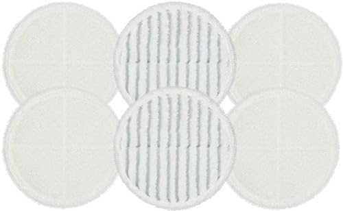 Flintar 2124 Replacement Mop Pads - 6-Pack 4 Soft 2 Scrubby