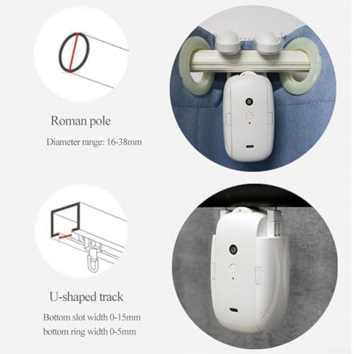 Marebm Electric Curtain Opener with Remote Control