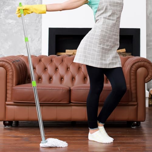Ipetboom Adjustable 3-Section Mop Handle with Green Thread
