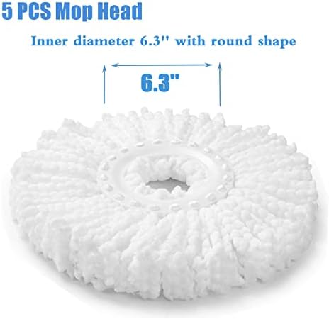 5 PCS Microfiber Spin Mop Head Replacement