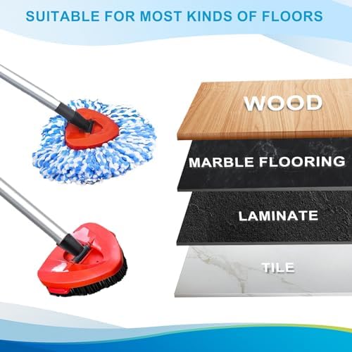 Pkulater O Cedar 8-Pack Spin Mop Replacement Heads
