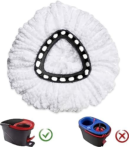 4 Pack Microfiber Mop Heads for O-Ceda EasyWring Spin Mop