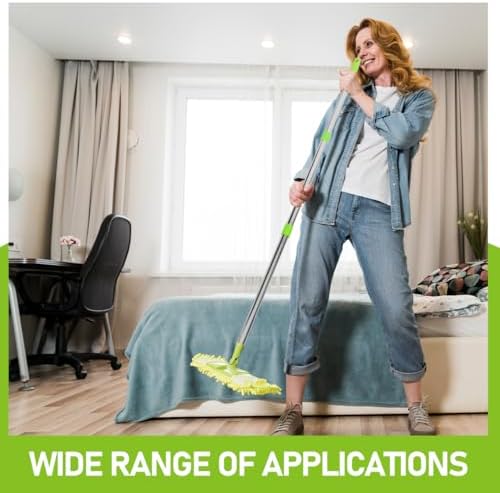 Ipetboom Adjustable 3-Section Mop Handle with Green Thread