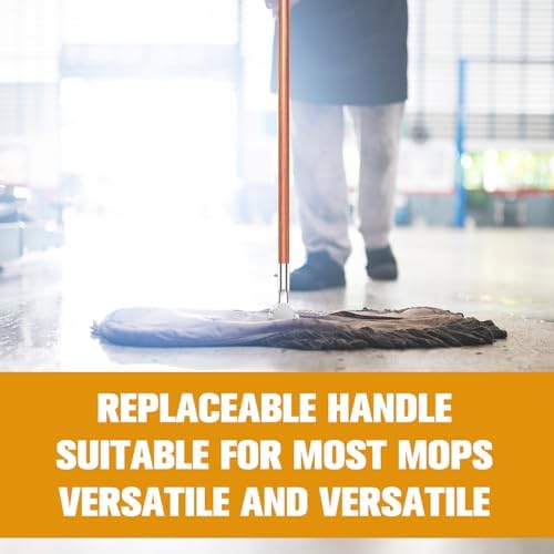 Sliner 6 Pcs Clip on Dust Mop Handle - 512 Inch Mop Stick Replacement
