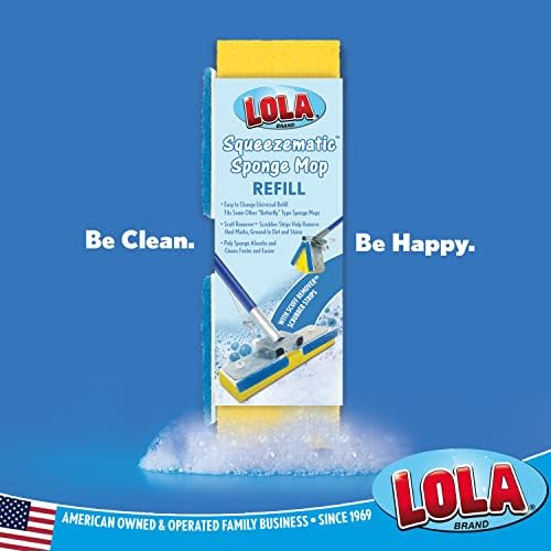 Lola Products Squeeze Matic Butterfly Sponge Mop Refill