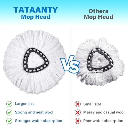 TATAANTY Spin Mop Replacement Heads 6 Pack