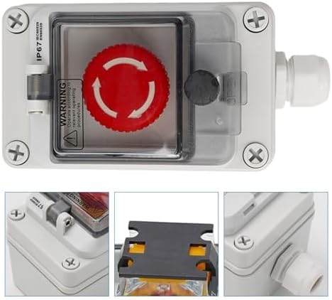 Marebm E-Stop Push Switch with Plastic Box 1
