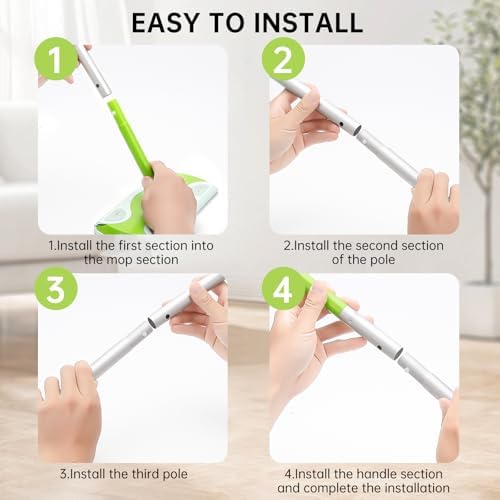 LANGRUI Extra Long Detachable Mop Handle for Swiffer