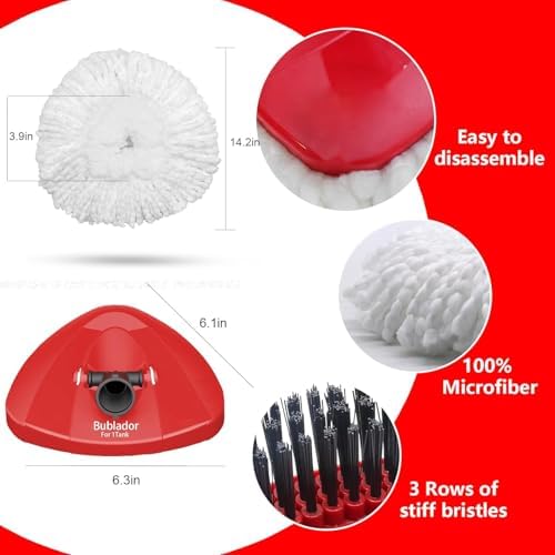 4 Spin Mop Heads Refill for Cedar EasyWring 1-Tank System