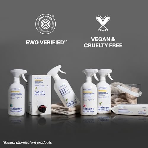 ATTITUDE Bathroom Cleaner Spray 271 Fl Oz EWG Verified Plant-Based Vegan