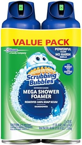 Scrubbing Bubbles Mega Bathroom Foamer Rainshower Scent 20oz Pack of 2