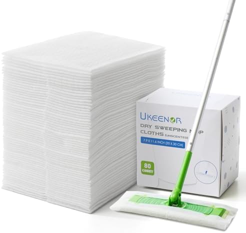 UKEENOR Dry Mop Refills - 160 Count Electrostatic Dusting Cloths