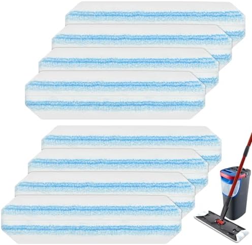 GFRED 8 Pack Mop Pads for O Cedar H2Pro Flat Mop System