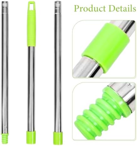 Ipetboom Adjustable 3-Section Mop Handle with Green Thread