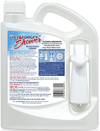 Wet Forget Shower Cleaner Spray 64 Oz No-Scrub Weekly Use