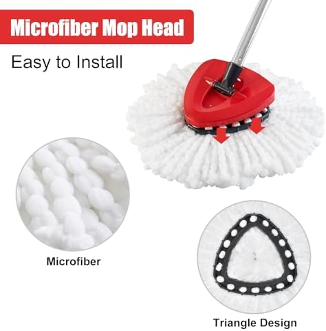 Aruihm Spin Mop Replacement Handle 2 Pack