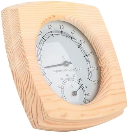 Marebm 2 in 1 Wooden Sauna Thermometer and Hygrometer