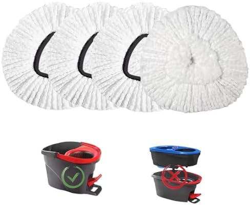 Fazlynyi 4 Pack Mop Replacement Heads for O-Ceda