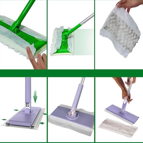 ClicLak Dry Mop Refills 60 Count for Pet Hair Dust