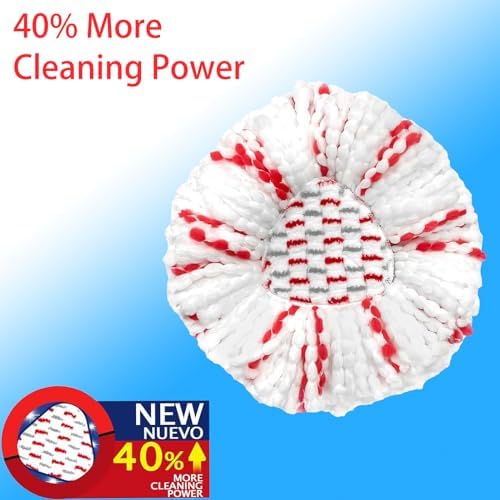 Higfra 2 Pack Mop Heads - 40 More Cleaning Power