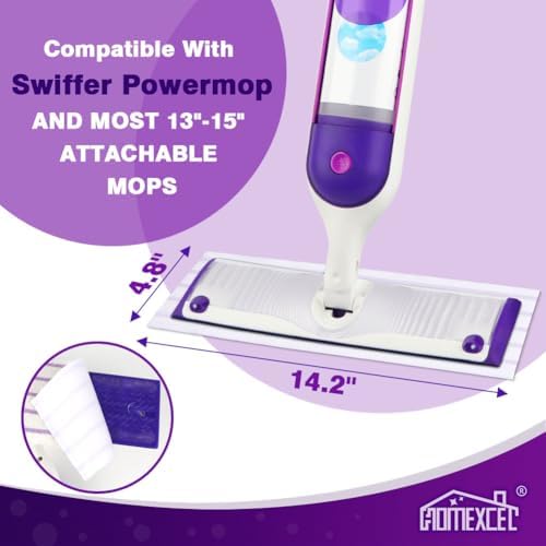 HOMEXCEL Microfiber Mop Pads 24 Count for Swiffer Powermop