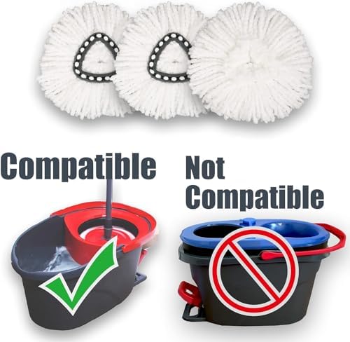 CCMRCQ Spin Mop Replacement Head 3 Pack