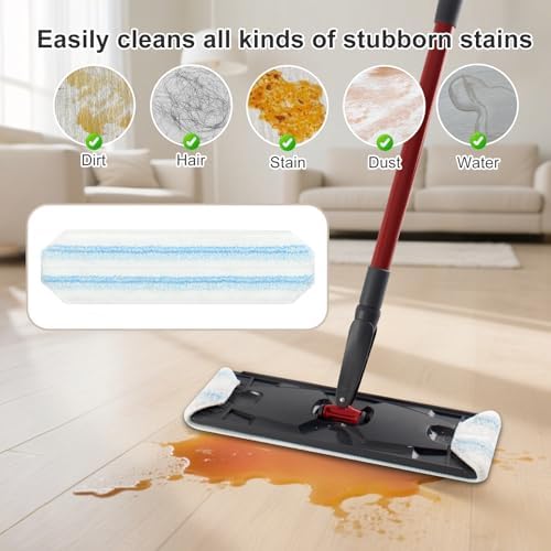 GFRED 8 Pack Mop Pads for O Cedar H2Pro Flat Mop System