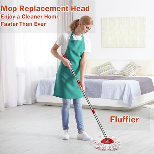 Higfra 2 Pack Mop Heads - 40 More Cleaning Power