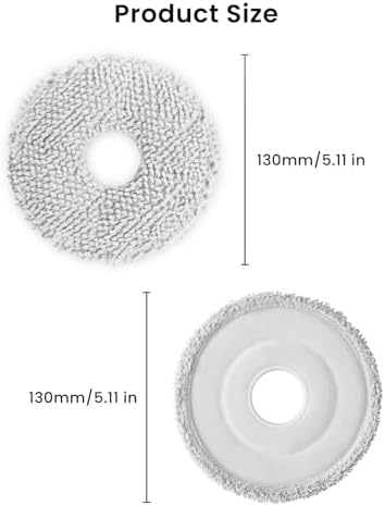 6Pcs Microfiber Mop Cloths for Roborock Robot Vacuums
