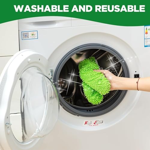 Febsow Reusable Microfiber Mop Pads 4PCS Replacement for Swiffer Sweeper