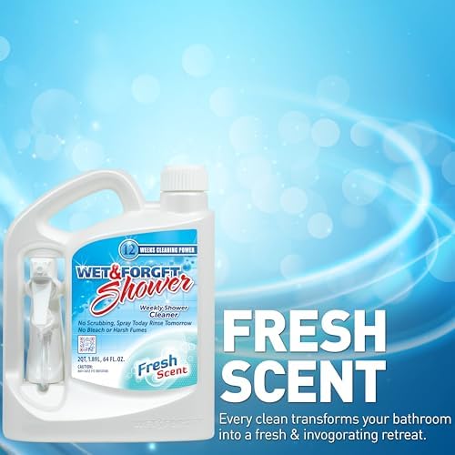 Wet Forget Shower Cleaner Spray 64 Oz No-Scrub Weekly Use