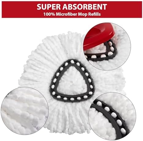 4-Pack Microfiber Mop Replacement Heads for Ocedar