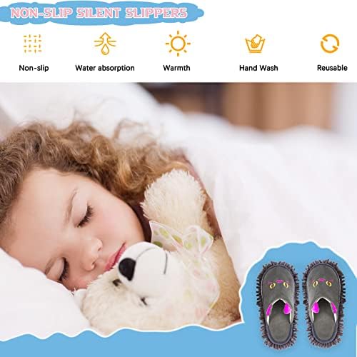 Dark Gray Warm Microfiber Slippers with Anti-Slip Moccasin