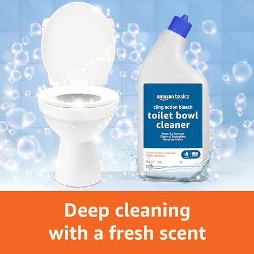 Amazon Basics Toilet Bowl Cleaner with Bleach and Fresh Scent