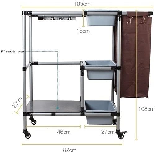 SHIJINHAO Mop and Broom Holder Stand with Storage