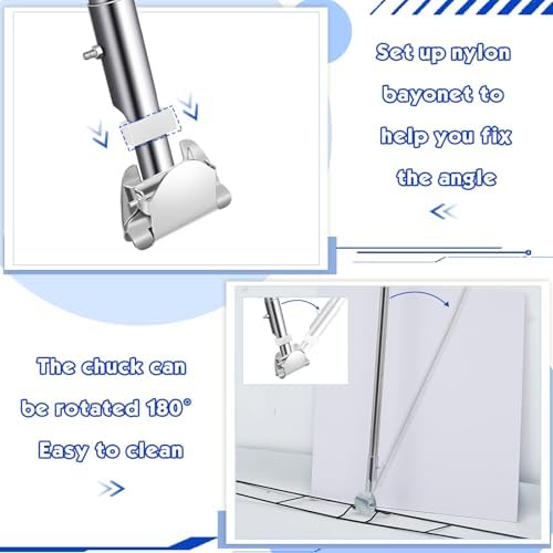 Suclain 8 Pcs Clip On Dust Mop Handle Replacement