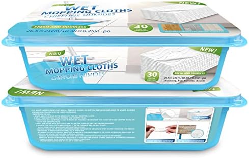 AIR U Upgraded Wet Mop Refills for Swiffer 60 Count