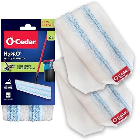 O-Cedar H2prO Mop Pads Pack of 2 - Reusable Machine Washable