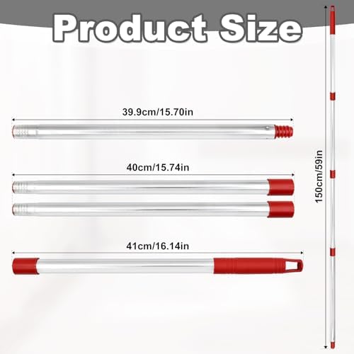 4-Section Spin Mop Handle Replacement