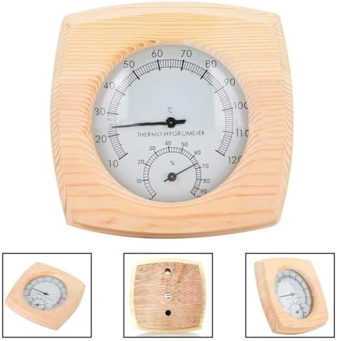 Marebm 2 in 1 Wooden Sauna Thermometer and Hygrometer