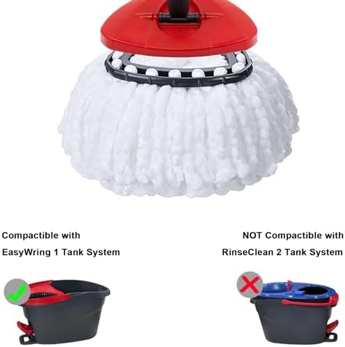 4 Pack HANZENMA Mop Replacement Heads for O-Cedar EasyWrin Spin Mop