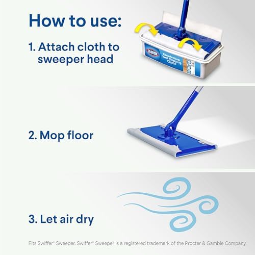 Clorox Disinfecting Wet Mop Refills 24 Count Multi-Surface Use