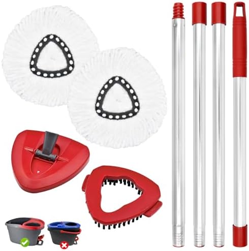 Aruihm Spin Mop Replacement Handle 2 Pack