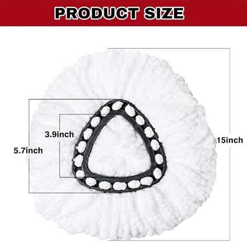 SUOSEC Spin Mop Replacement Heads 2 Pack
