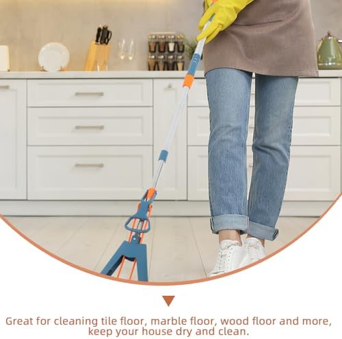 Ipetboom Reusable Sponge Mop with Long Handle