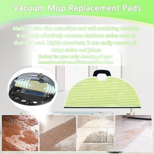 Marebm RV2001WD Vacuum Mop Replacement Pads 6 pcs