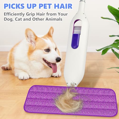 TRAV-ROUND Reusable Mop Pads 5 Pack Purple 153 x 51 inch